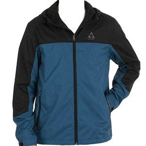 GERRY Men's Full Zip Water Resistant Hooded Wind Breaker NWOT Size Medium